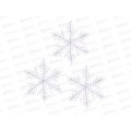 Украшение новогодние "Снежинка" 21см, 3шт, белый 196-628 Украшение новогодние "Снежинка" 21см, 3шт, белый 196-628