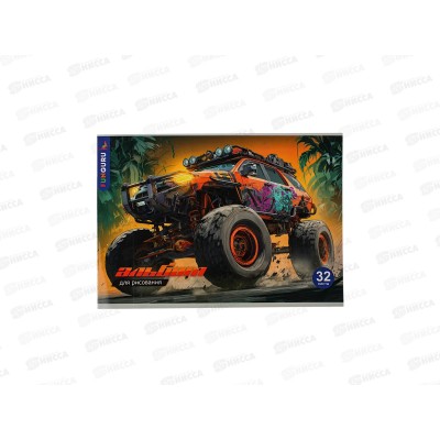 Альбом для рисования 32л Funguru &quot Bidfool&quot, D-608B-4104-8