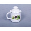 Кружка 1,0л эмал с крыш. 01-0207/4-Базилик *12