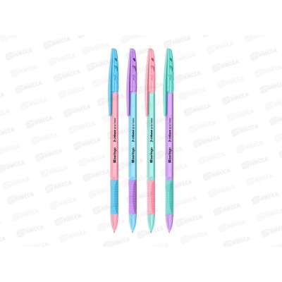 Ручка шар. BERLINGO Tribase grip haze синяя, игла 0.7мм, 70966 *50