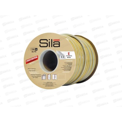Уплотнитель самоклеящийся SILA  9*4мм E-150м (белый) *6