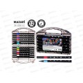 Маркеры MAZARI Берто акриловые 12цв. с блестками M-15250-12 *12