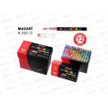 Маркеры MAZARI акриловые 72цв. кистевид. M-15251-72 *12
