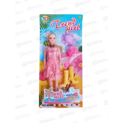Кукла + аксессуары + обувь 36*17см,блистер 684А, 72486