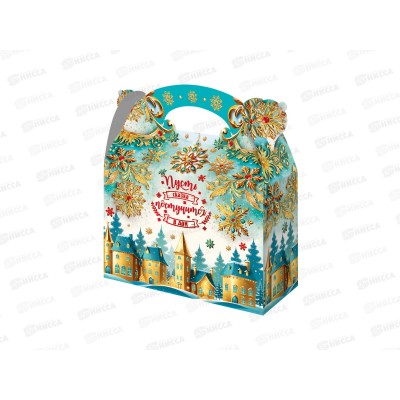Коробка картонная 1,5кг Золотая Зима с тиснением (220*90*200/260) *140