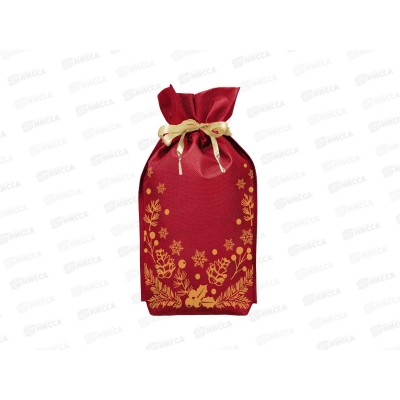 Текстильная упаковка 1,3кг Мешок ЗОЛ.ШИШКИ зол/красн 23*32,5+4,5см *20