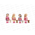 Кукла с питомцем 3258497, 4 вида, в пакете 12*5,5*3см