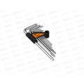 Набор ключей угловых TORX 9шт (№10-50) средней длины, хром-ван. сталь NOX *10/400