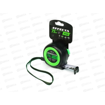Рулетка EFFECTA SNAP, автостоп,  7,5м / 25мм *10/400