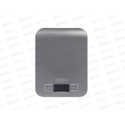 Весы кухонные LEBEN электронные, металл, 5кг, 268-065  г