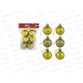 Набор шаров 6шт d4см, золото, 4CM-6PCS OPP