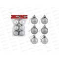 Набор шаров 6шт d4см, серебро, 4CM-6PCS OPP