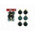 Набор шаров 6шт d4см, темно-зеленый, 4CM-6PCS OPP