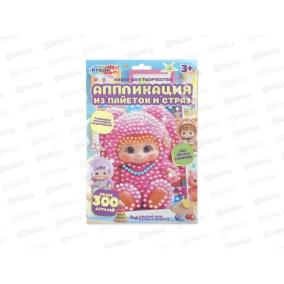 Аппликация из пайеток и страз Вакуку (17х23см), GEMSEQ-143103