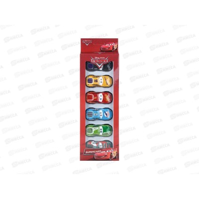 Машина &quotТЕХНОПАРК&quot металл тачки набор 7,5см, 6шт, RR-SET-0203-R-NW