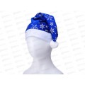 Колпак новогодний с белые снежинки на синем 28*38см S2302 486160 Колпак новогодний с белые снежинки на синем 28*38см S2302 486160