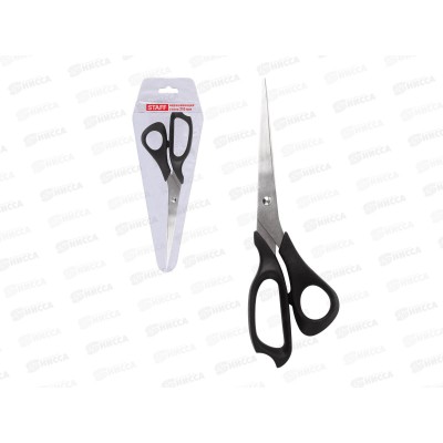 Ножницы STAFF Basic 210мм черные, чехол 235460  *12/240