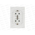 Розетка ЭРА Galaxy Schuko двойная с/з, с/ш, белый матовый, 15-2105-08 *6/60 Розетка ЭРА Galaxy Schuko двойная с/з, с/ш, белый матовый, 15-2105-08 *6/60