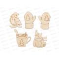 Заготовка для декор. &quotMr.Carving&quot БАНГ-40 Набор &quotНовогодний&quot фанера 4,5х3,5х0,3см