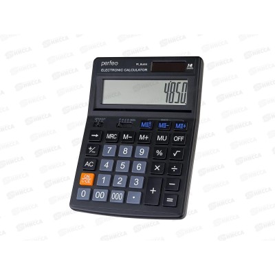 Калькулятор Perfeo PF B4850, бухгалтерский, 14-разрядный, черный