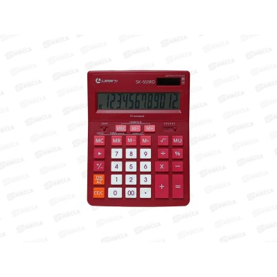 Калькулятор LAMARK SK-555RD 12разр., бол. наст. красный  *40