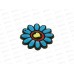 Магнит Цветок с сердечком, резина (015721)   Ж
