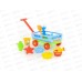 Набор песочный №487 (Тележка+ведро+грабли+формы+лейка) 45751 *4