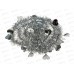 Новогоднее украшение: Мишура, 13см. х 2м., серебро, AL-3337 *400