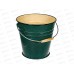 Ведро 12л без крышки зеленый рябчик, внутри палевое С41124.зП