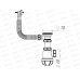 Сифон для кухни 1 1/2&quot х 40  с переливом  B0150  *35