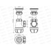 Сифон для умывальника   1 1/2" х 40  с выпуском, с пласт решеткой S0100-55 *55