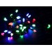 Гирлянда 5м,&quotЗвезды ледяные малые&quot,40 диодов, цветные, черный провод, AL-8606 *100