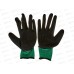 Перчатки нейлоновые №10 зелено/черные №02,7 *12/720