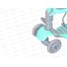 Самокат 3-х колесный 3в1 mint до 40кг светящиеся колеса М-1Е RUSH ACTION
