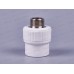 Муфта полипропилен комбинированная наружная резьба DN25*1/2 Aqualink, 03587 *10/140