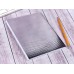 Тетрадь 96листов  клетка Hatber бумвинил METALLIC  CROCO серебро*56