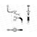 Сифон для мойки 3 1/2&quot х 40 с металлической решеткой, прямоугольным переливом, с отводом для стиральных машин с гофротрубой 40*40/50, 0147 *20