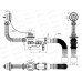Сифон для ванны 1 1/2&quot*40 регулируемый с выпуском и переливом, металлическая решетка с гофротрубой 40*50, V250 *30