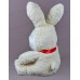 Заяц Валентин 80см, ЗВ-80М цвет-молочный, с лентой Мила