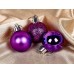 Набор елочных шаров 24шт "Микс фактур" 4см фиолетовый 201-0630 Набор елочных шаров 24шт "Микс фактур" 4см фиолетовый 201-0630