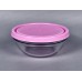 Набор салатников Шеф 172мм 2шт из закаленного стекла с розовой крышкой 53563BTD2