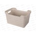 Ящик универсальный 18л &quotLUXE&quot с крышкой  Светло-бежевый 433205834  *8 БП