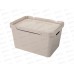 Ящик универсальный 18л &quotLUXE&quot с крышкой  Светло-бежевый 433205834  *8 БП