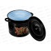 Кастрюля 14,0л цилиндрическая  Рябинушка, черный рябчик с петл. С1626.Р*05