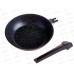 Сковорода  SA-F-04-22 Каменная Black 22см литая съемная ручка черная Сковорода  SA-F-04-22 Каменная Black 22см литая съемная ручка черная