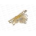 Краб металлический 11см. под золото "Бабочка" со стразами. №7634