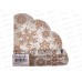 Салфетки 3сл 12л Ф32см Art Bouquet Ro Золот.снежинки на беж.,57527 *15
