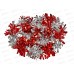 Мишура 7см х 2м. красный+серебро, AL-3351, *800