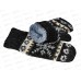Варежки женские трикотажные (22,5см) акрил M 2312-L mix *12