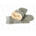 Варежки женские трикотажные 24см акрил M 2331-L *10